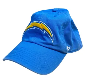 '47 Powder Blue Los Angeles Chargers Clean Up Primary Logo Adjustable Cap Hat OS thumbnail 1