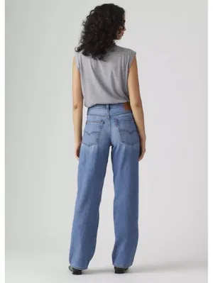 Levi’s Premium Baggy Dad Lightweight Linen Denim Jeans Heavy Check 25x30 NWT thumbnail 4