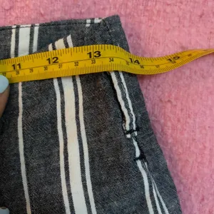 Abercrombie & Fitch Striped‎ Linen Blend High Rise Pleated Tapered Pants Small thumbnail 6