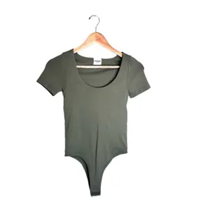 Dynamic Body Suit Green Scoop Neck One Size Short Sleeve Built In Bra Style 1291 thumbnail 8