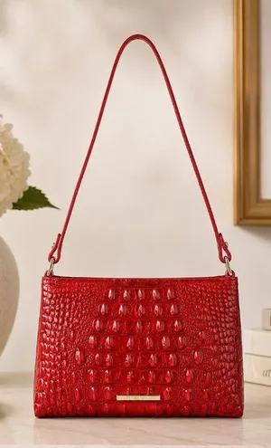 Brahmin Lorelei Shoulder Bag Red Dragon Melbourne Leather NWT thumbnail 1