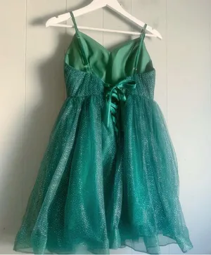 Custom Formal Prom Wedding Short Green Homecoming Party Dress Crinoline Flare 4 thumbnail 3