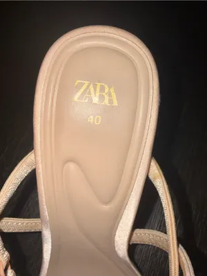 Zara High Heeled Fabric Sandals Beige thumbnail 8