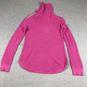 Lauren Ralph Lauren Sweater Womens M Pink Cowl Neck Waffle Knit Pullover thumbnail 7
