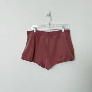 [Aerie] Distressed French Terry Knit Lounge Shorts Elastic Waistband Sz Large L thumbnail 2