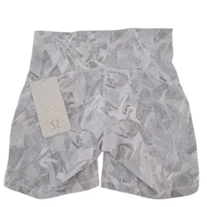 NWT sz 8 Lululemon Train Times Short 6" Jasmine White Multi / White size 8 thumbnail 7