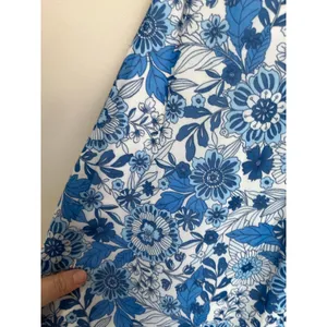 Sincerely Jules Blue Floral Puff‎ Sleeve Mini Dress Cottagecore Spring S thumbnail 6