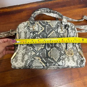 Jessica Simpson Snake-Print Satchel - Neutral Tones thumbnail 4