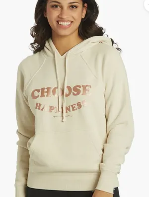 Spiritual Gangster Size Small Tan‎ Happiness Classic Kangaroo Pocket Hoodie thumbnail 1