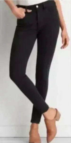 Womens American Eagle Super Stretch Hi-Rise Black Rinse Jeggings Jeans - Sz 2 thumbnail 1
