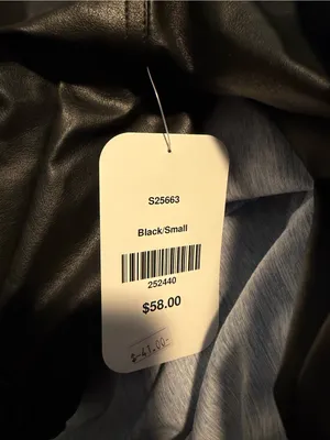Hudson Gray Hudson Bay Black Faux Leather Double-Breasted Jacket thumbnail 5