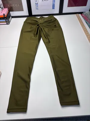 Obsession Scrunch Butt Shapewear Leggings Olive Green High Waisted Size M EUC thumbnail 2