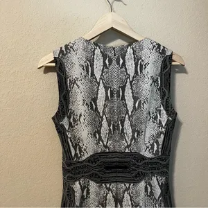 DVF Diane Von Furstenberg Embroidered Snake Print Fitted Dress thumbnail 10
