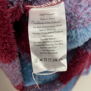 Eddie Bauer Pullover Jacket Plaid Faux Fur Fleece Size Small Sweatshirt Women‎ thumbnail 14