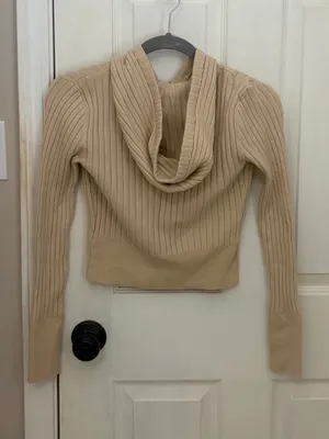 Aerie Ribbed Pant and Cropped Zip Up Sweater Set thumbnail 3