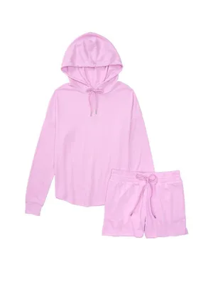 Victoria’s Secret Violet Muse Glow Waffle Short Pajama Lounge Set thumbnail 3
