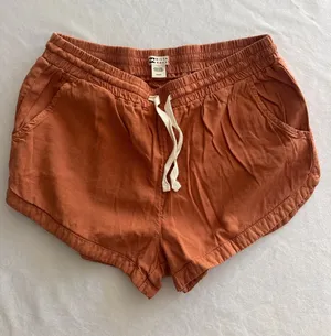 Billabong Women's Rust Orange Drawstring Athletic Shorts thumbnail 1