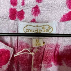 Mud Pie Pink and White Tie-Dye Cover-Up Swing Dress NWT Medium thumbnail 5