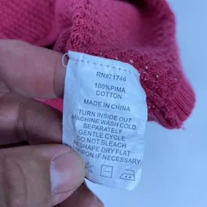 Sport Haley Sweater Womens Large‎ Pink 100% Pima Cotton V Neck Knit Pullover thumbnail 8