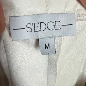 S’EDGE Hilton Pants White Straight‎ Leg Scalloped Hem Pants Medium thumbnail 6