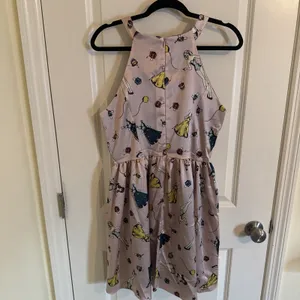 Unique Vintage Smak Parlour Pink Retro Paper Doll Halter Neck Dress Size Large thumbnail 4