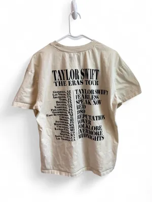 Official Taylor Swift The Eras Tour Beige T-Shirt thumbnail 2