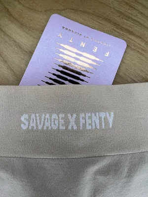 Savage X Fenty Beige Seamless Bralette, Panty Set NWT thumbnail 3