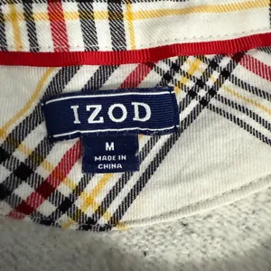 Izod Womens Grey Speckled Sweatshirt Plaid Tie Front Layered Look Size Medium‎ thumbnail 6