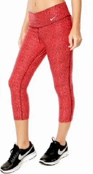 Nike Red Speckled Cropped Leggings‎ thumbnail 1