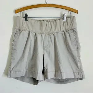 Gap Maternity Khaki Stretch Shorts Tan size 10 thumbnail 1