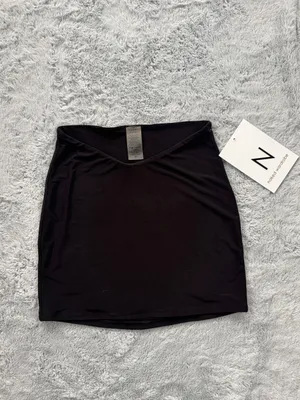 Naked Wardrobe Scoop Waist Mini Skirt Black XS thumbnail 2