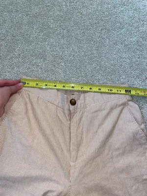 Forever 21 Pinstripe Tan & White Pants thumbnail 8