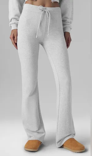 Alo NWT Sway Boot Cut Athletic Heather Gray Sweatpants Size M thumbnail 1