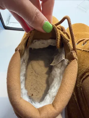 UGG Koolaburra Women's Suede Lace-Up Tan Ankle Booties Faux Fur Lining Size 8 thumbnail 8