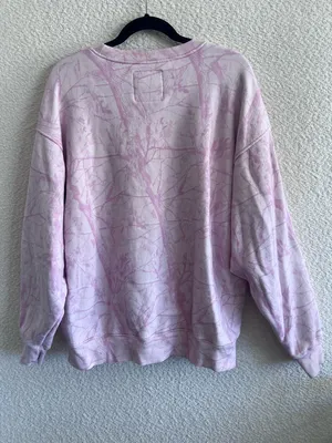 Dairy‎ Boy Women’s Pink Woodland Camo Oversized Sweatshirt Pullover Size Medium thumbnail 4