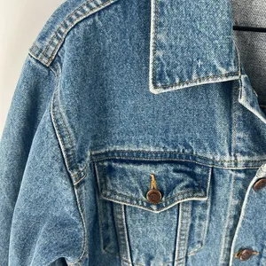 Hard Rock Cafe Singapore Medium Wash Blue Denim‎ Button Front Jacket thumbnail 6