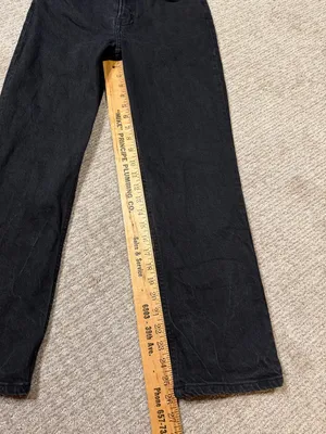 Reformation Black Straight Leg Denim Jeans Women size 27 thumbnail 2