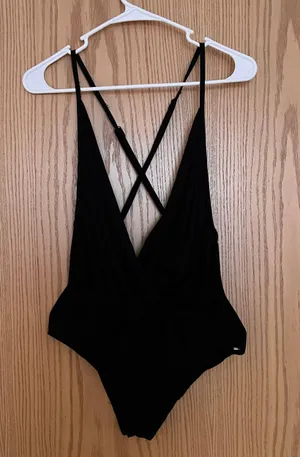 Low Cut Bodysuit Black Size M thumbnail 2