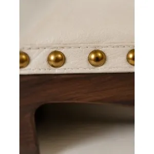 Larroudé Zuzi Ivory Leather Retro Horsebit Clog Mules Studded Wood Heel 6 NWOT thumbnail 8