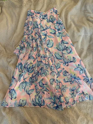 Lilly Pulitzer Agnes Faux Wrap Maxi Skirt in Sweet Pea Pink Chasing the Sun thumbnail 2