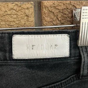 RE/DONE 70s High-Rise Stove Pipe Jeans Straight Leg Injy Black Size 26 thumbnail 6