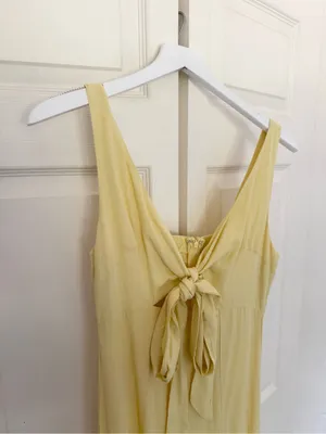 NWT Petal & Pup Archer Sleeveless Fit & Flare Midi Dress Butter Yellow Small thumbnail 5
