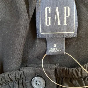 Gap Button Front Ruffle Cami True Black‎ Sleeveless Midi Dress No Belt - S NWT thumbnail 12