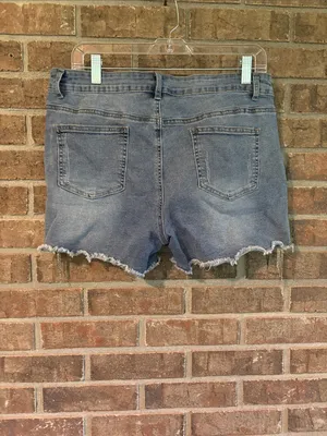 Fringed Rhinestone Denim Shorts thumbnail 2