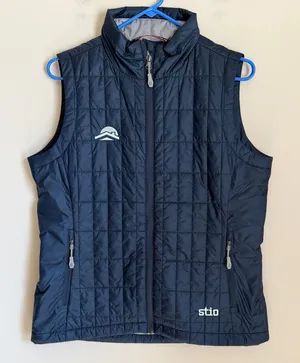 Stio Insulated Vest Womens M Navy Blue Primaloft Quilted Puffer thumbnail 1