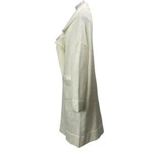 Show Me Your Mumu Melrose Women's White Long Sleeves Knit Sweater Coat Jacket L thumbnail 2