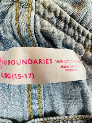 No Boundaries Light Blue Denim Short Overalls for Women thumbnail 8
