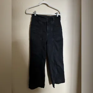 Anthropologie Pilcro The Skipper Seamed High-Rise Cropped Wide-Leg Jeans‎ Sz 28 thumbnail 4