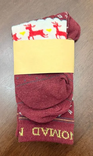 Nomad Red Reindeer Socks thumbnail 1