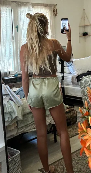 Green Silk Pj Shorts thumbnail 3